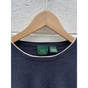 Marshall Field Crew Neck T-Shirt Top Short Sleeve Linen Blend Men’s Size LARGE